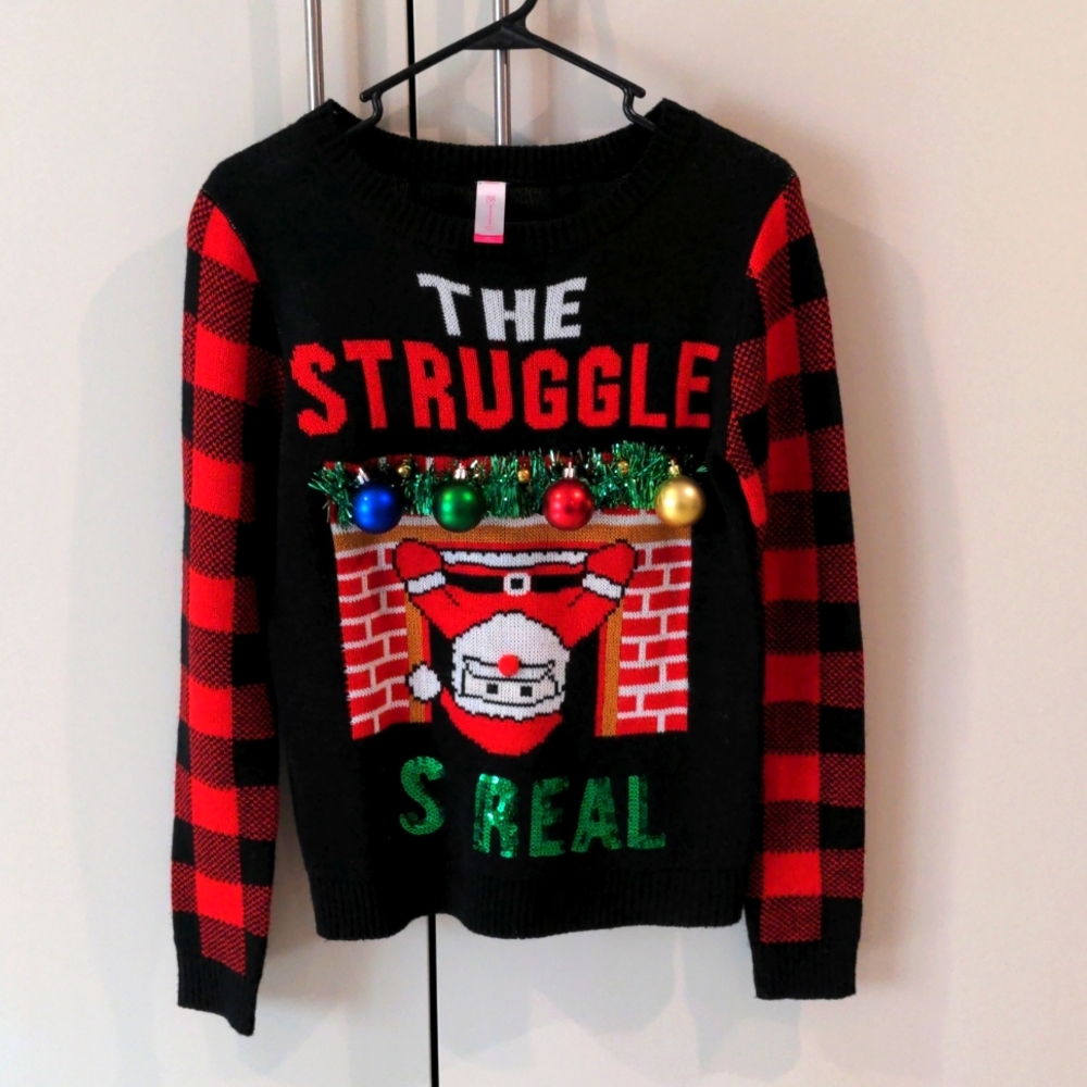 Juniors Tacky Holiday Sweater Size M